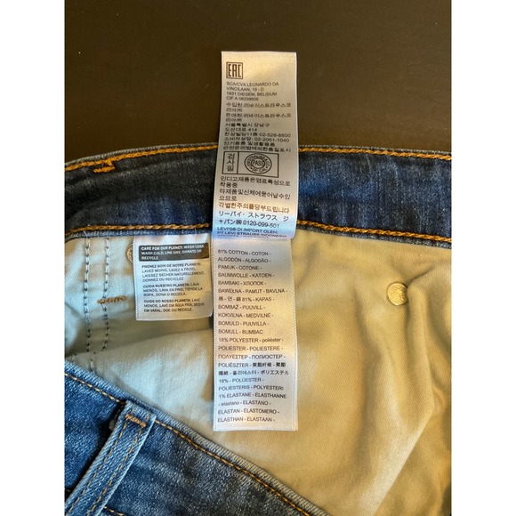 Levis Boyfriend Jeans Womens 18W Medium Wash Distressed Denim Relaxed Fit - Picture 10 of 11